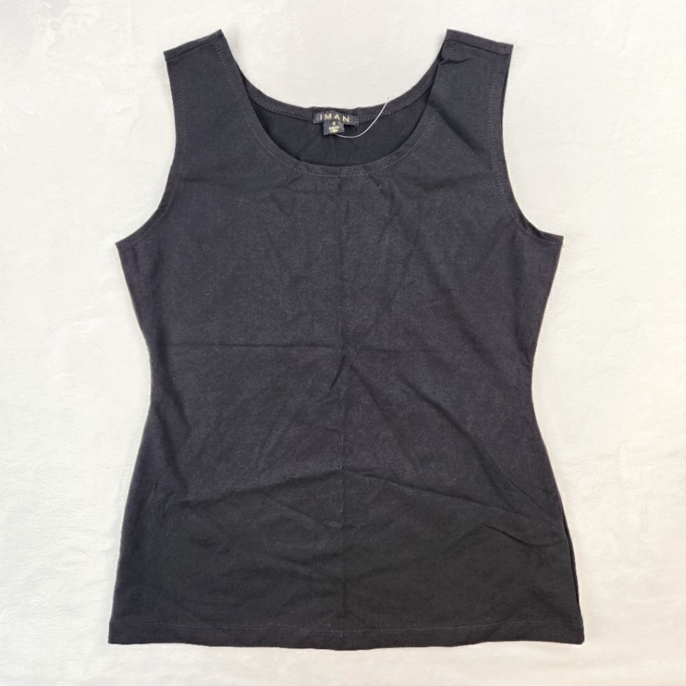 3/$25 New Iman Black tank Sz S